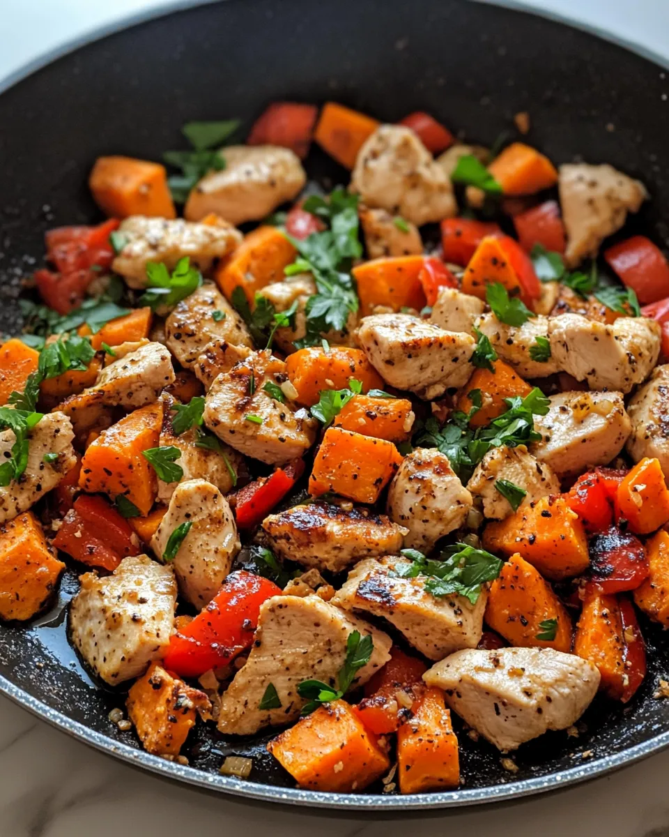 Easy Chicken and Sweet Potato Skillet recipe photo