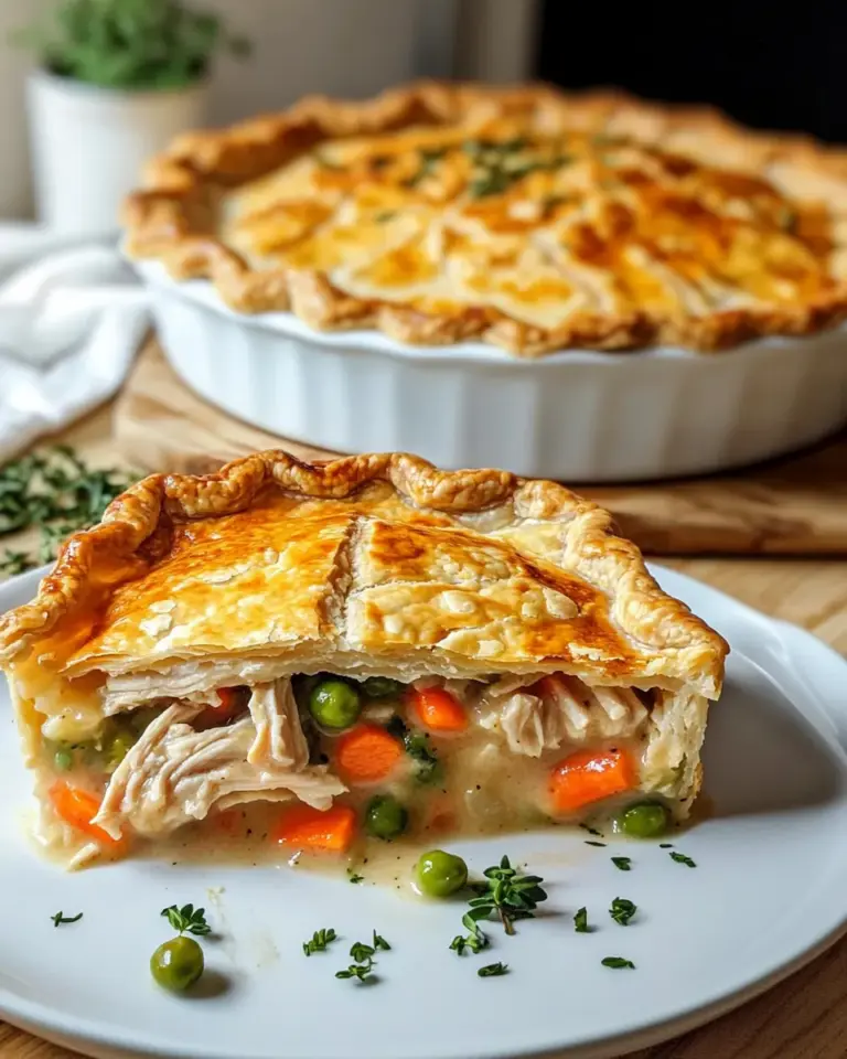 Homemade Chicken and Vegetable Pot Pie recipe photo
