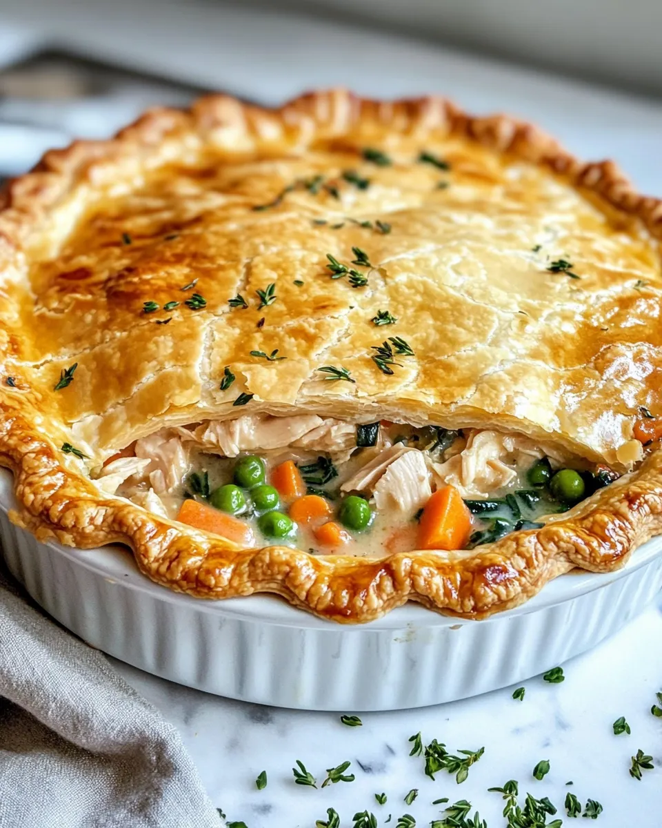 Classic Chicken and Vegetable Pot Pie dish photo