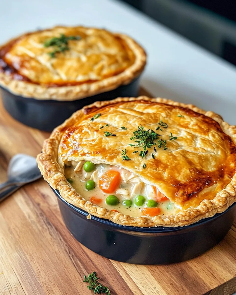 Delicious Chicken and Vegetable Pot Pie plate image