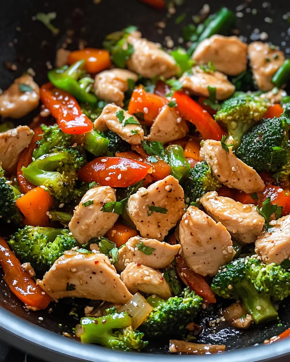 Easy Chicken and Veggie Stir Fry food shot