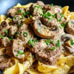 Homemade Classic Beef Stroganoff with Egg Noodles recipe photo