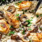 Homemade Creamy Chicken Mushroom Rice Skillet photo