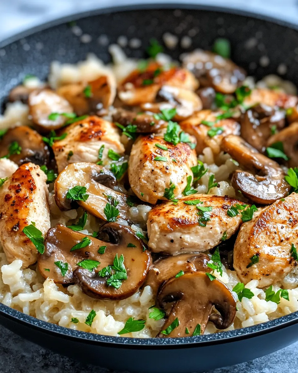 Classic Creamy Chicken Mushroom Rice Skillet image