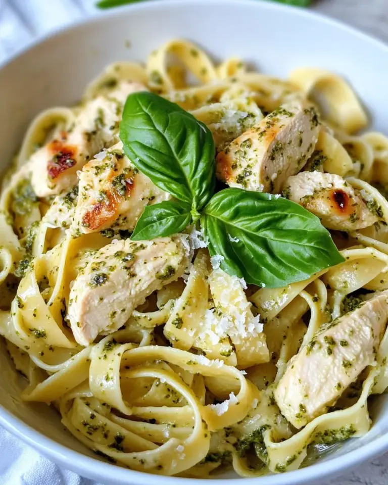 Homemade Creamy Chicken Pesto Pasta photo