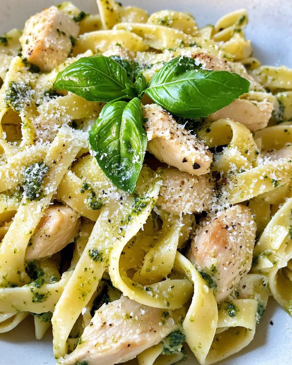 Classic Creamy Chicken Pesto Pasta image