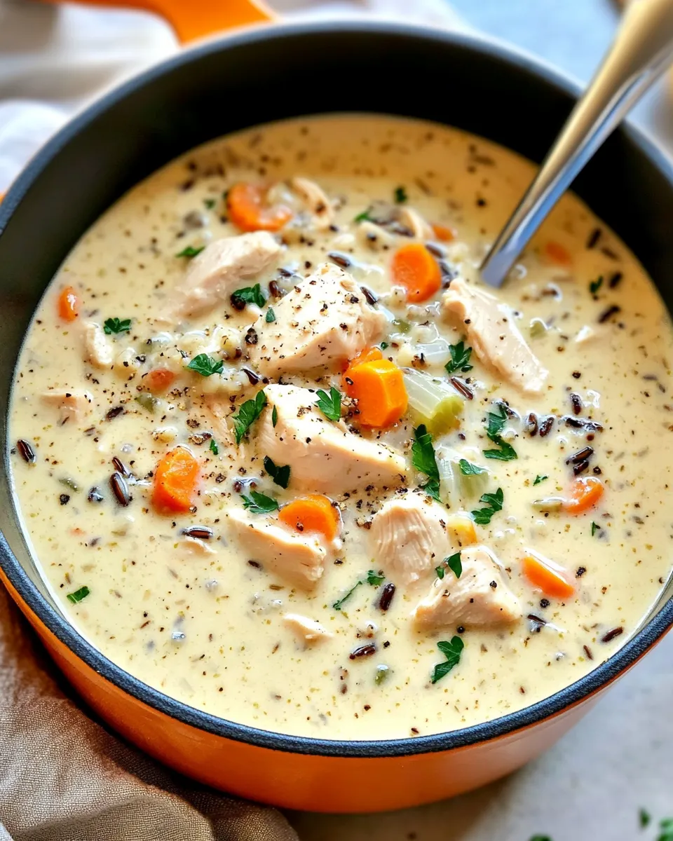 Homemade Creamy Chicken and Wild Rice Soup photo