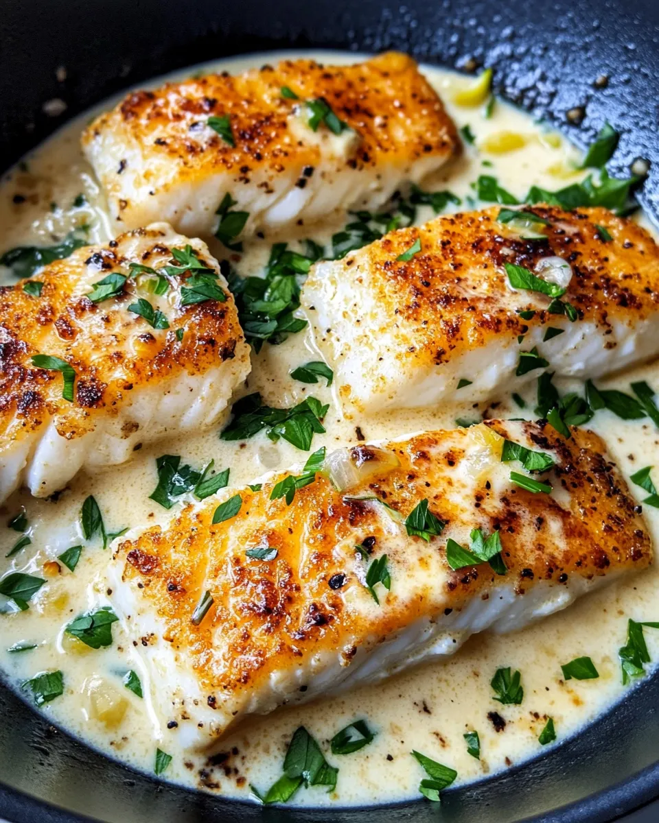 Easy Creamy Garlic Butter Cod recipe photo