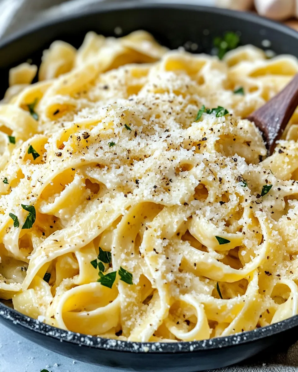 Delicious Creamy Garlic Parmesan Pasta dish photo