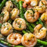 Homemade Creamy Garlic Shrimp and Asparagus photo