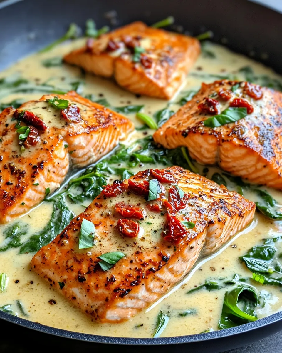 Easy Creamy Garlic Tuscan Salmon photo