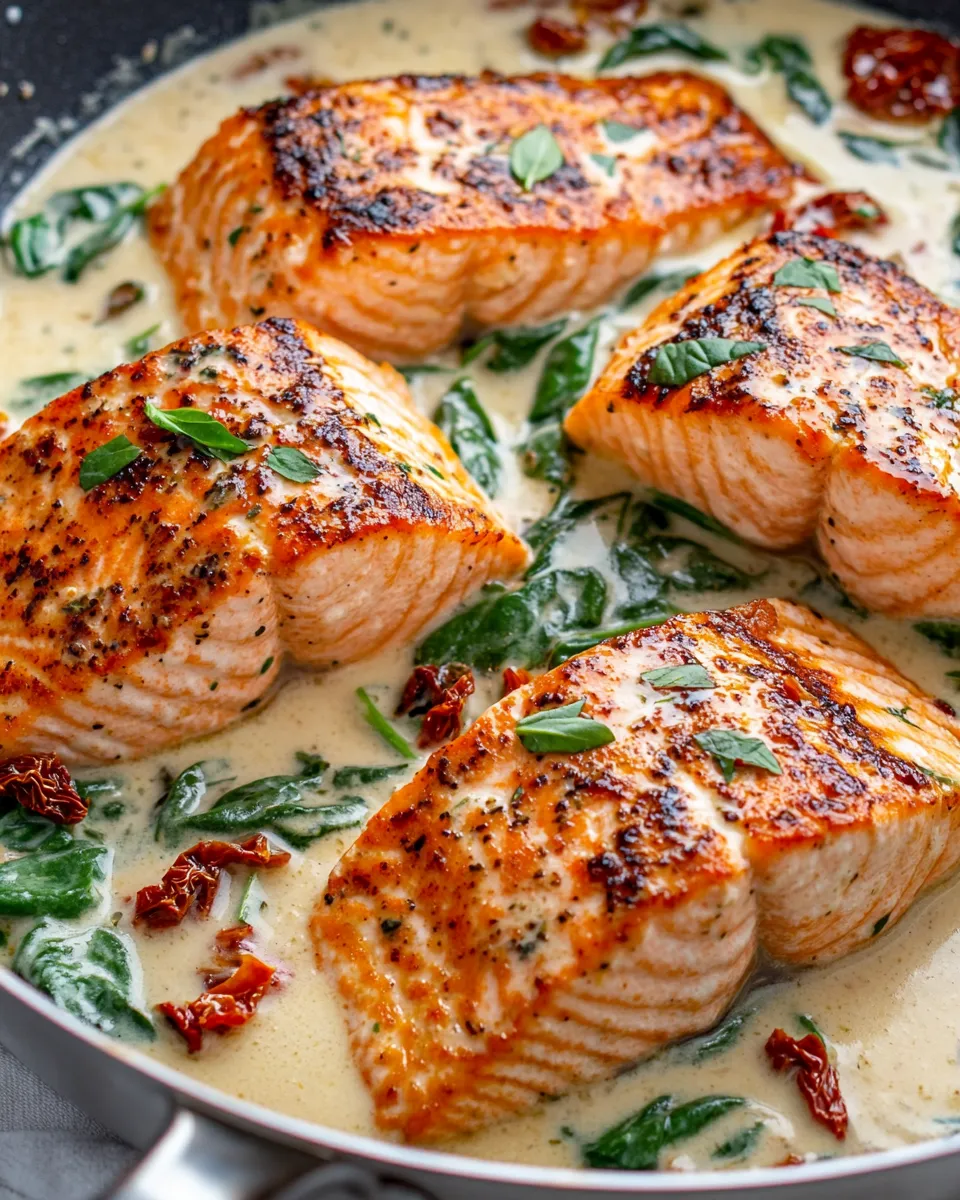 Classic Creamy Garlic Tuscan Salmon plate image