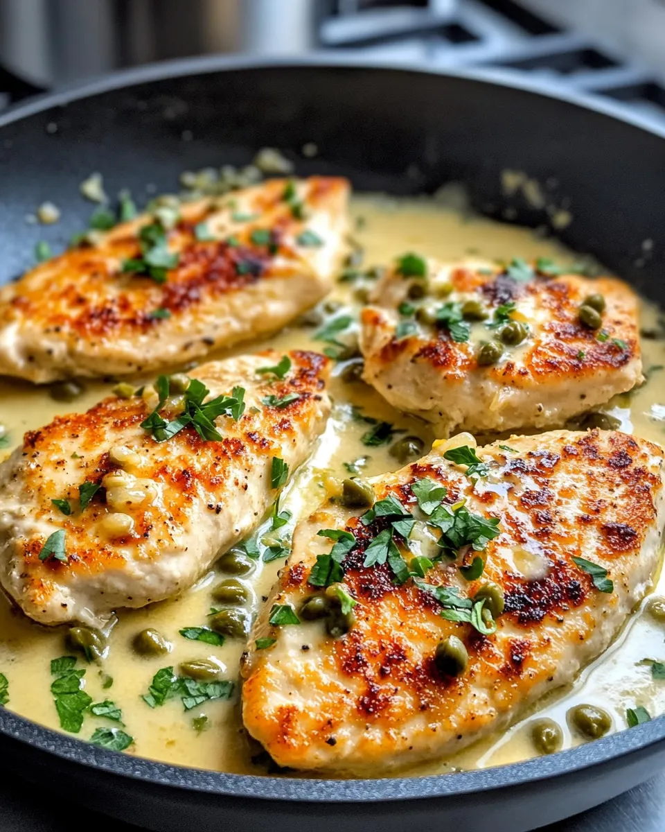 Classic Creamy Lemon Chicken Piccata dish photo
