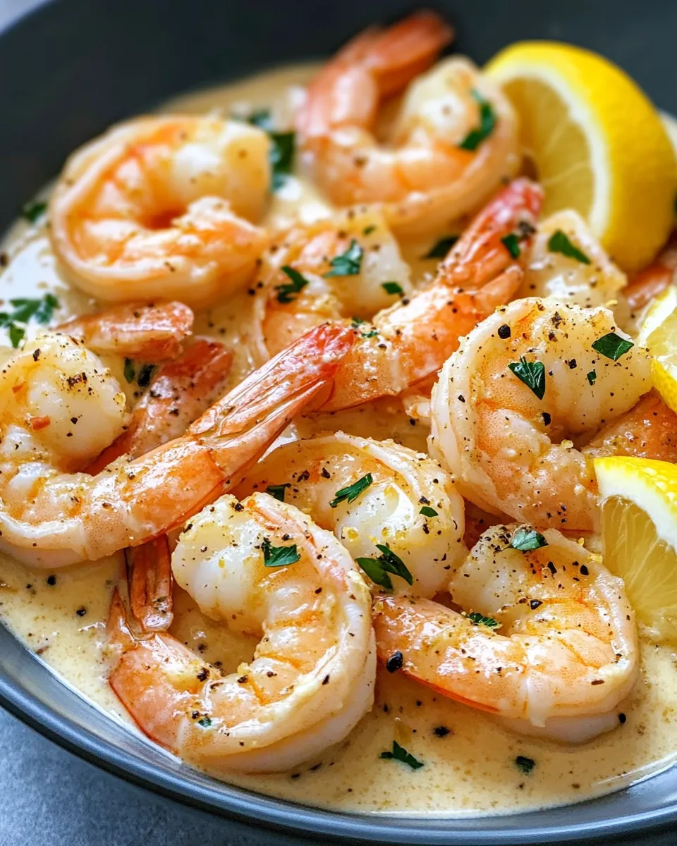 Homemade Creamy Lemon Garlic Shrimp recipe photo