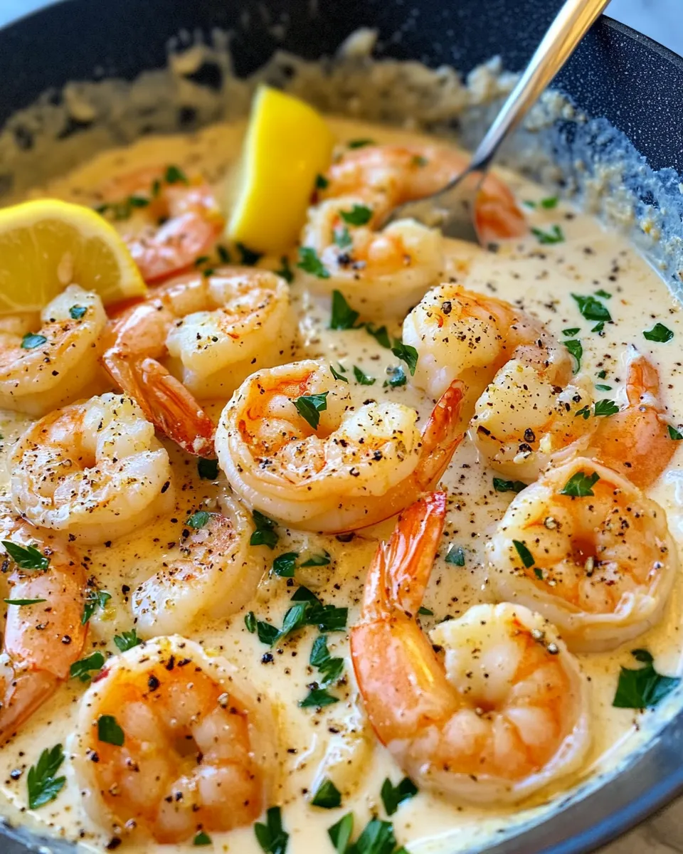 Classic Creamy Lemon Garlic Shrimp dish photo