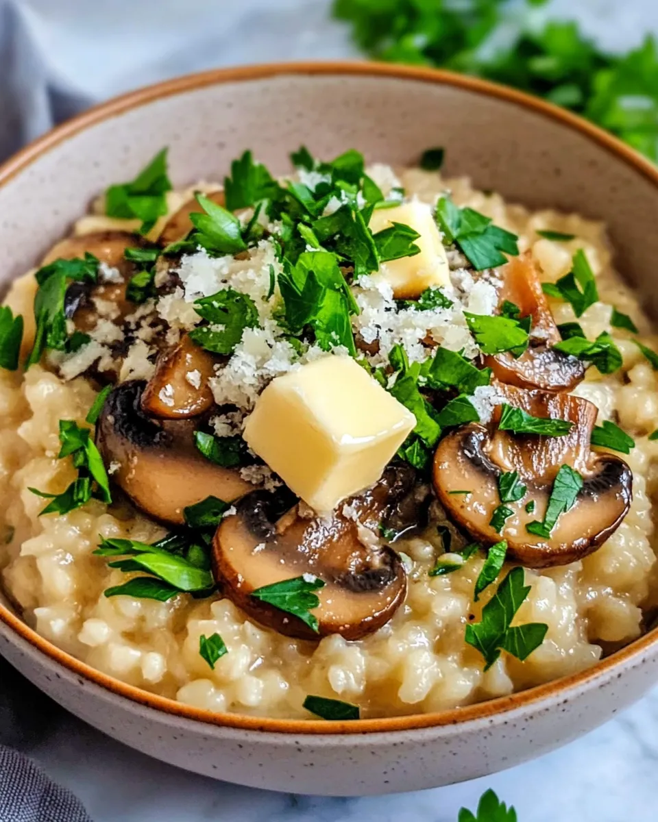 Classic Creamy Mushroom Risotto dish photo