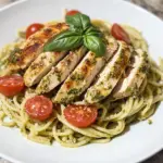 Homemade Creamy Pesto Chicken Pasta recipe photo