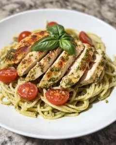 Homemade Creamy Pesto Chicken Pasta recipe photo
