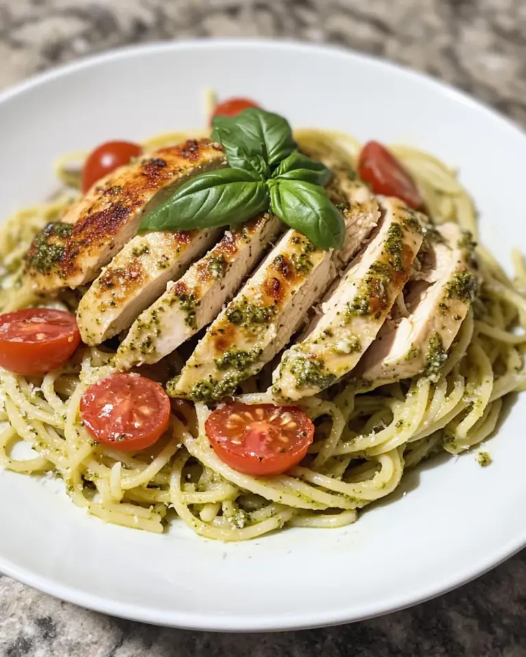 Homemade Creamy Pesto Chicken Pasta recipe photo