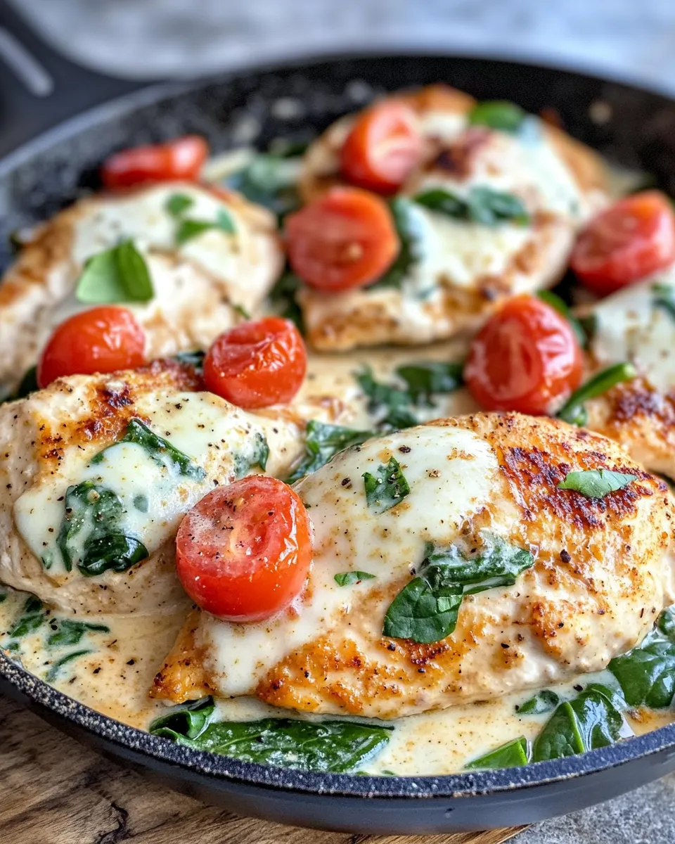 Delicious Creamy Ranch Chicken Skillet food shot