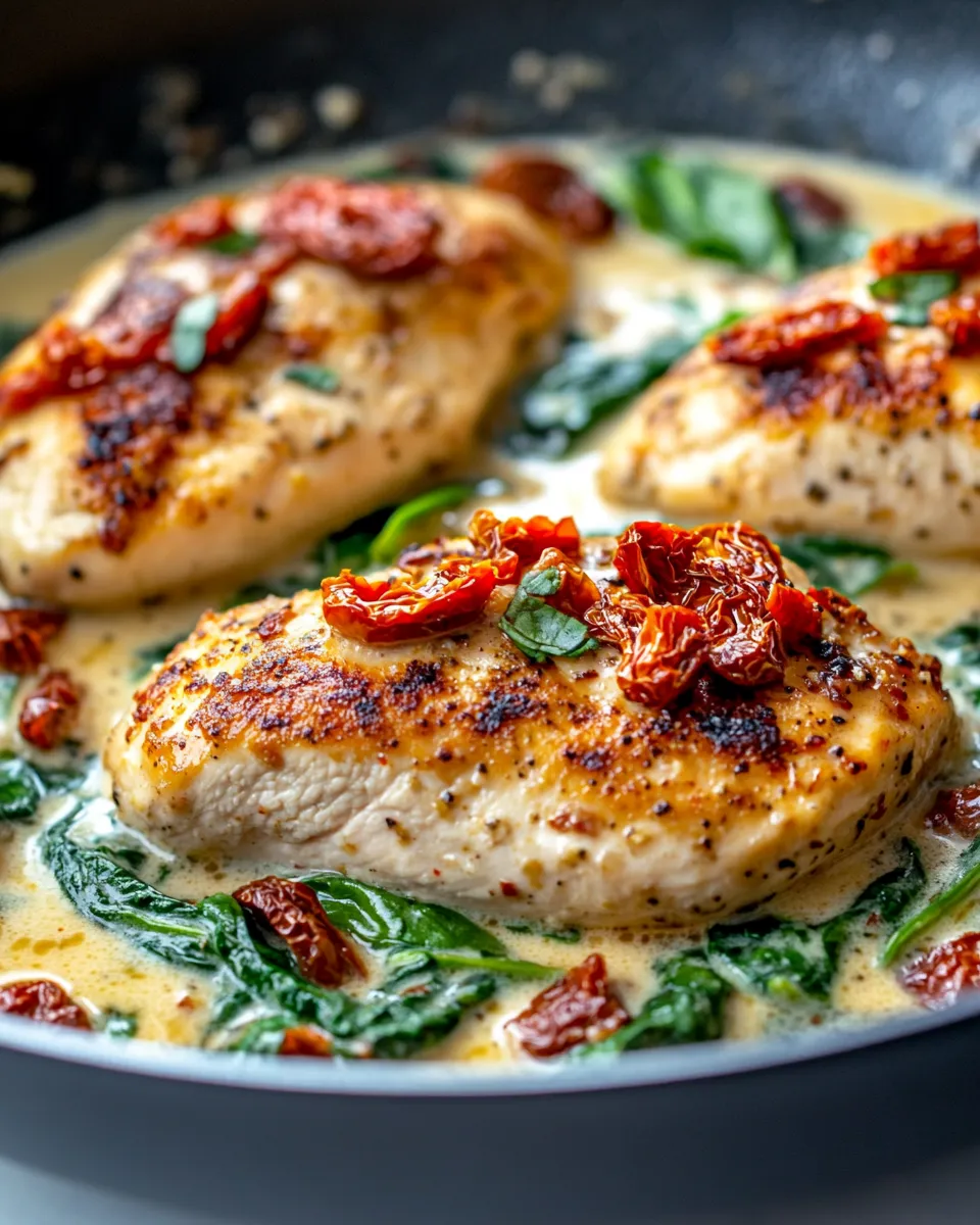 Classic Creamy Tuscan Chicken with Spinach dish photo