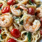 Homemade Creamy Tuscan Shrimp Pasta photo