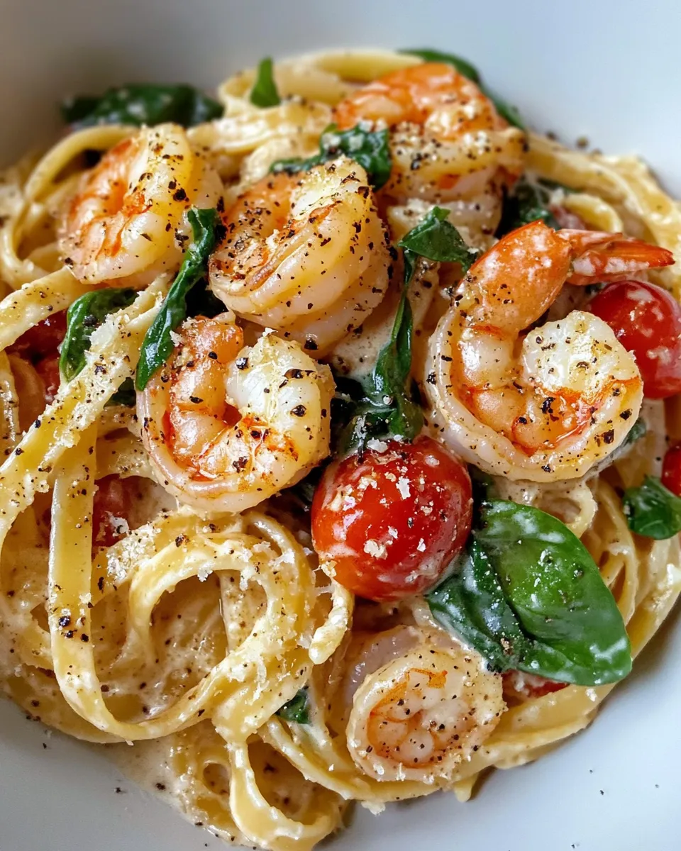 Classic Creamy Tuscan Shrimp Pasta image
