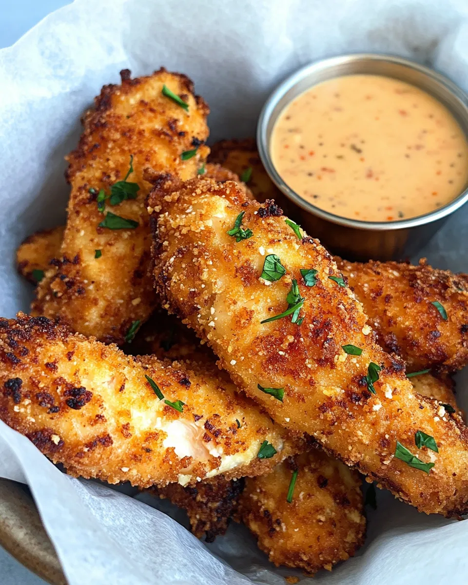 Classic Crispy Chicken Tenders with Honey Sauce dish photo