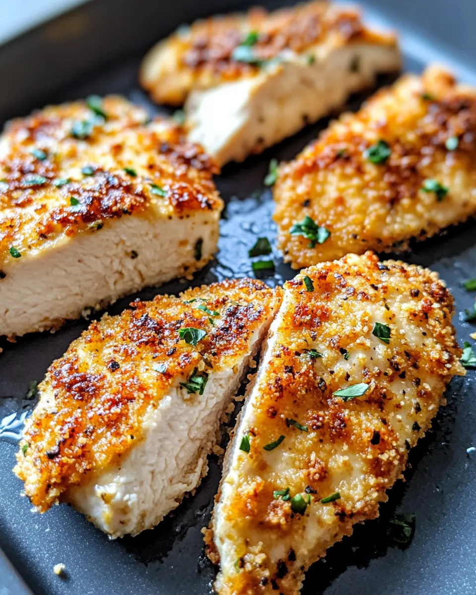 Classic Crispy Parmesan Crusted Chicken Breasts image