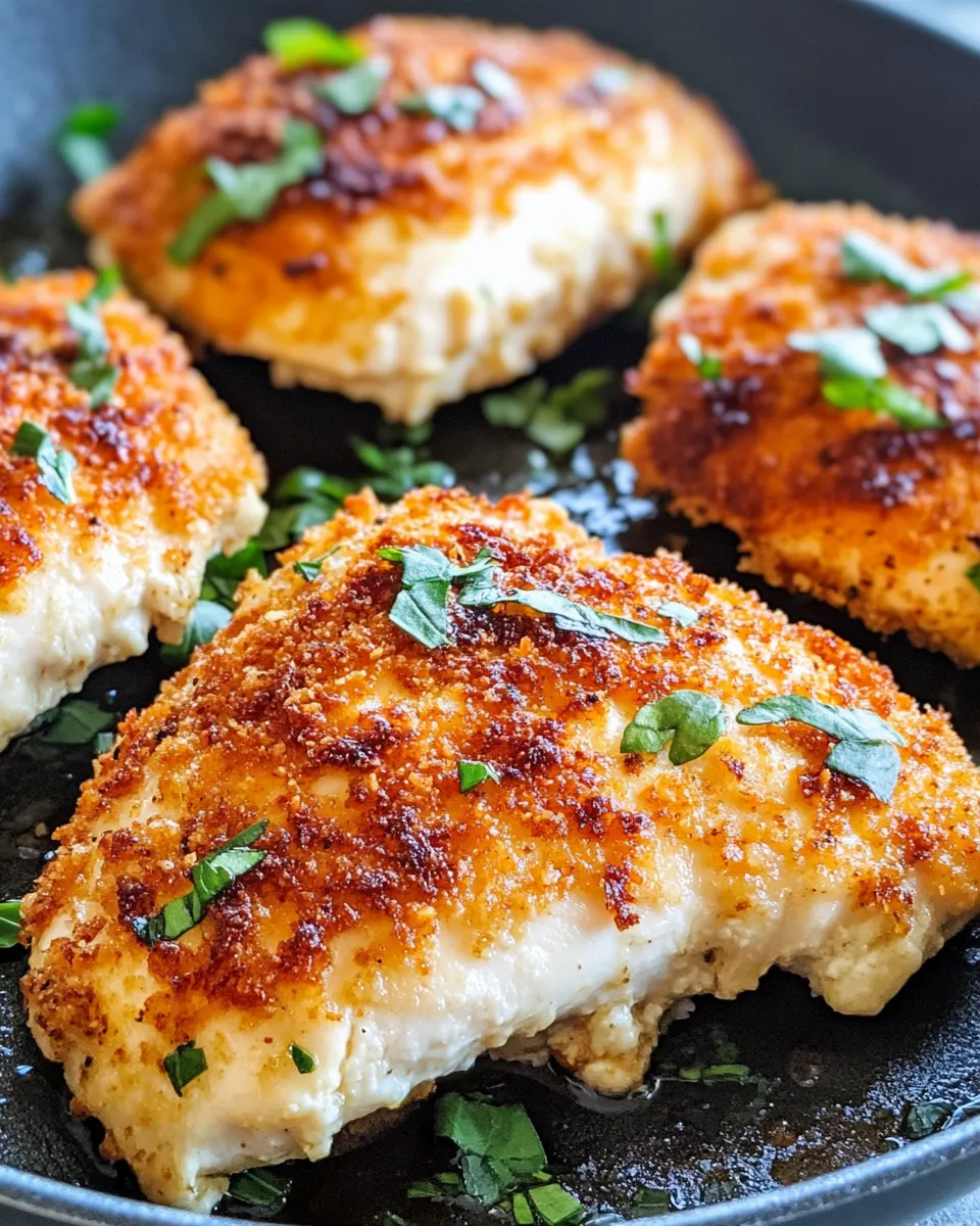 Easy Crispy Parmesan Crusted Chicken Breasts recipe photo
