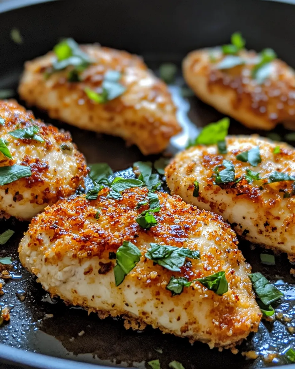 Delicious Crispy Parmesan Crusted Chicken Breasts shot