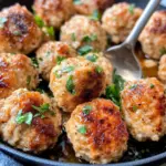 Homemade Garlic Butter Chicken Meatballs recipe photo