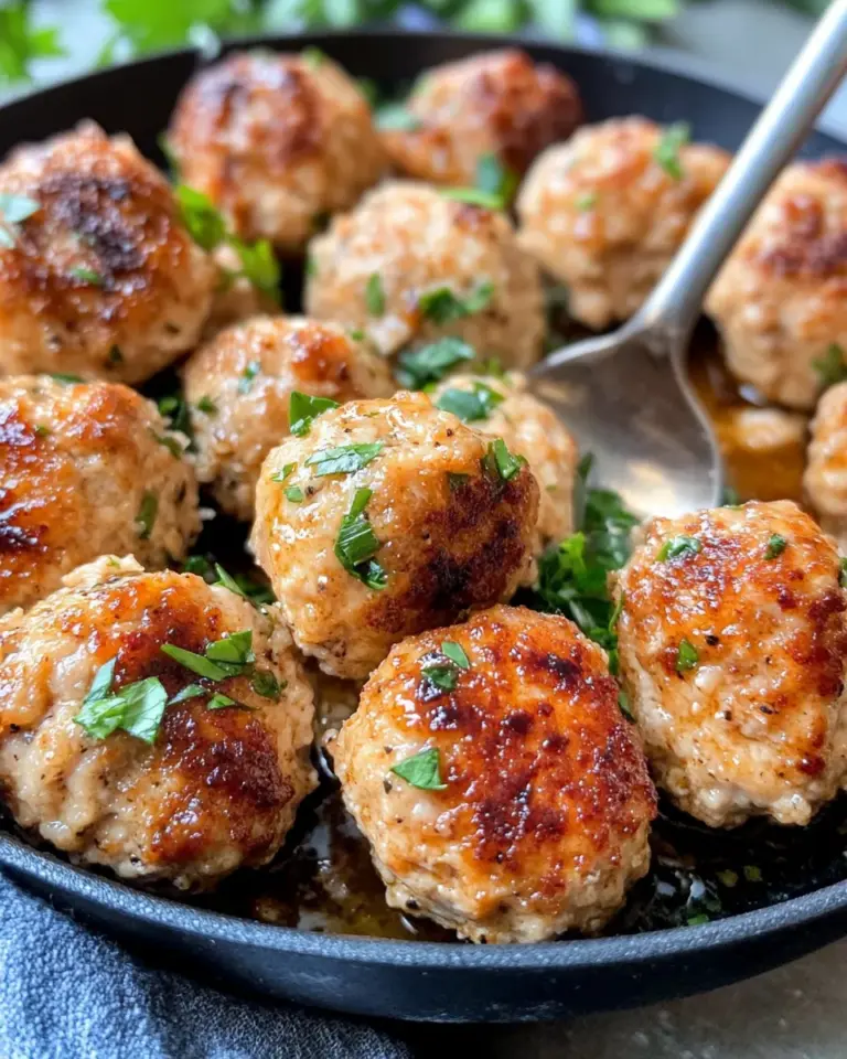 Homemade Garlic Butter Chicken Meatballs recipe photo
