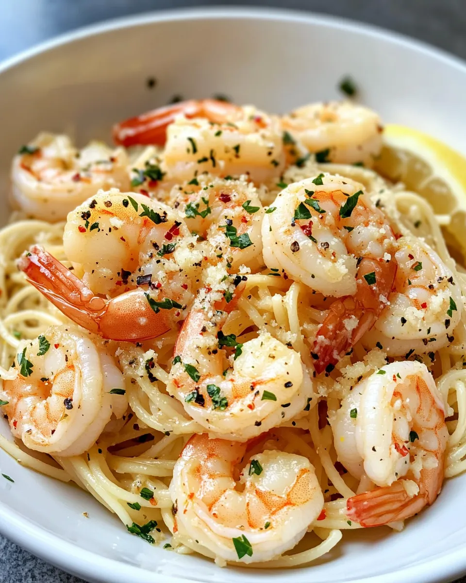 Classic Garlic Butter Shrimp Scampi recipe image