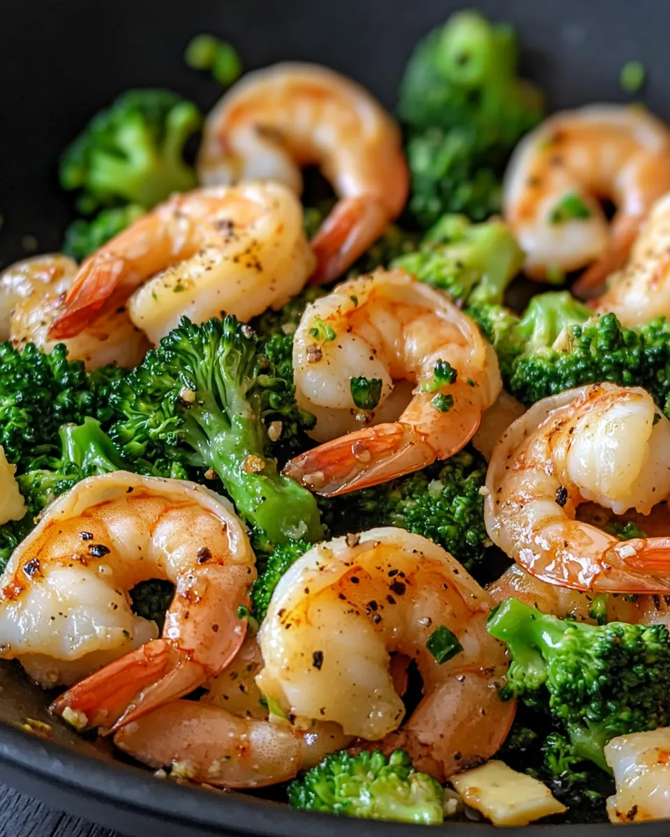 Healthy Garlic Butter Shrimp and Broccoli dish photo