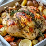 Homemade Garlic Herb Butter Roast Chicken photo