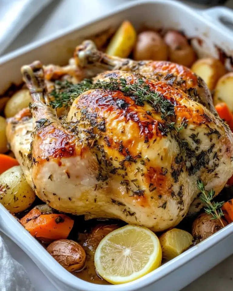 Homemade Garlic Herb Butter Roast Chicken photo