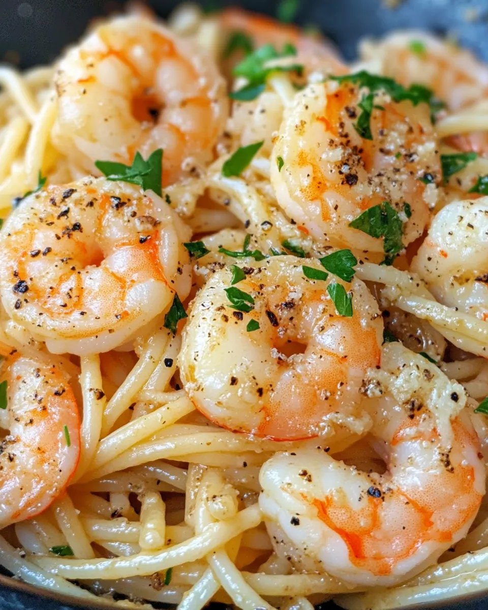 Homemade Garlic Parmesan Shrimp Pasta recipe photo