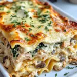 Homemade Loaded Chicken Alfredo Lasagna recipe photo