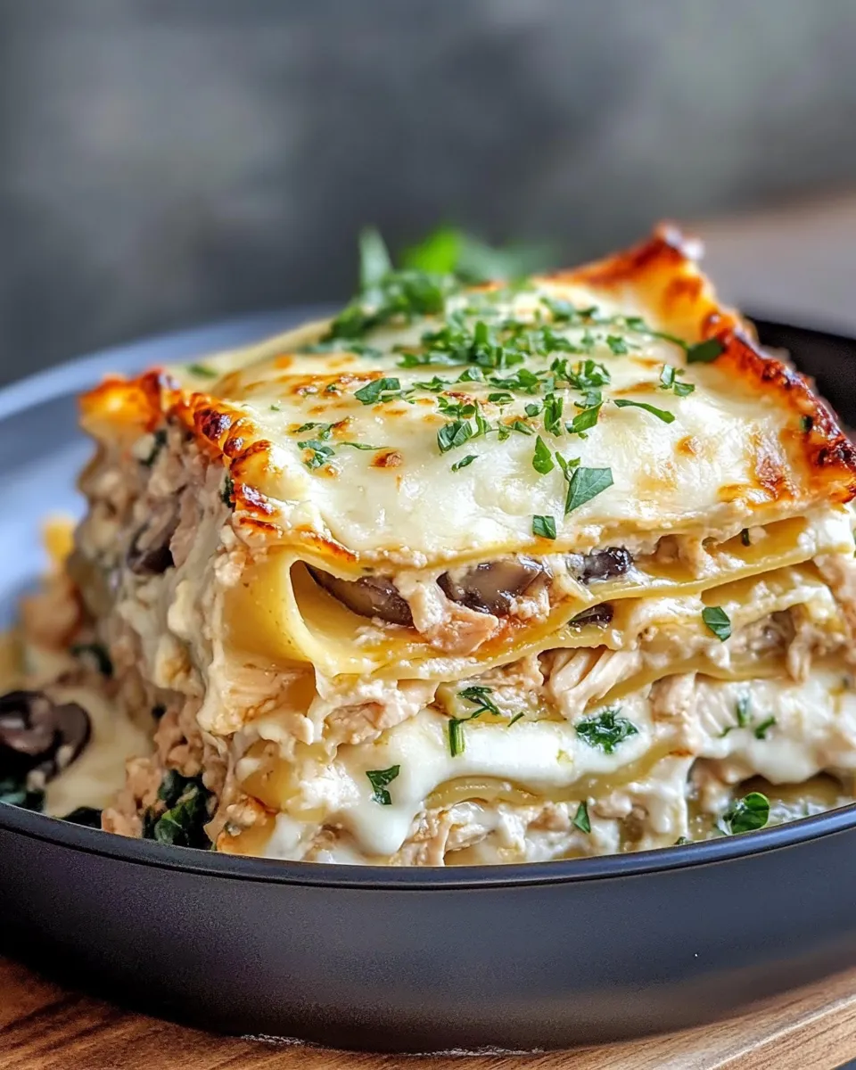 Classic Loaded Chicken Alfredo Lasagna dish photo