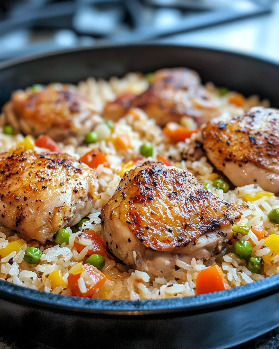 Easy One-Pot Chicken and Rice food shot