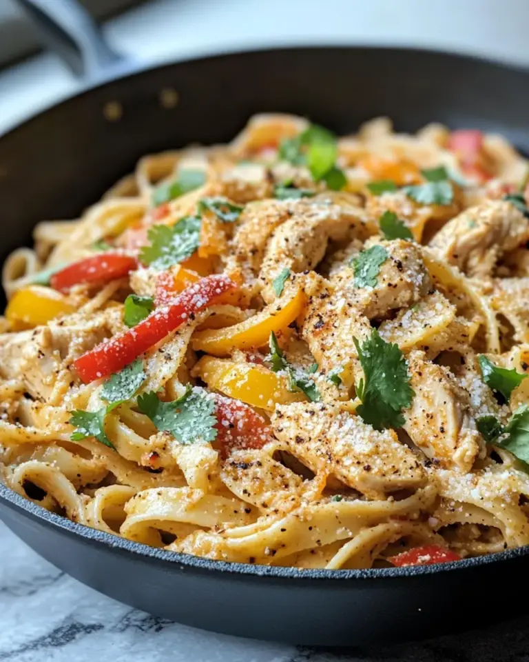 Homemade Skillet Creamy Chicken Fajita Pasta recipe photo