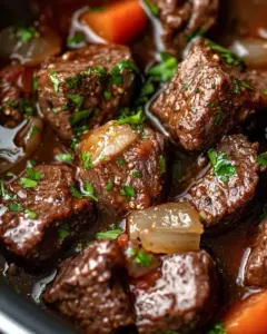 Homemade Slow Cooker Beef Tips with Gravy photo