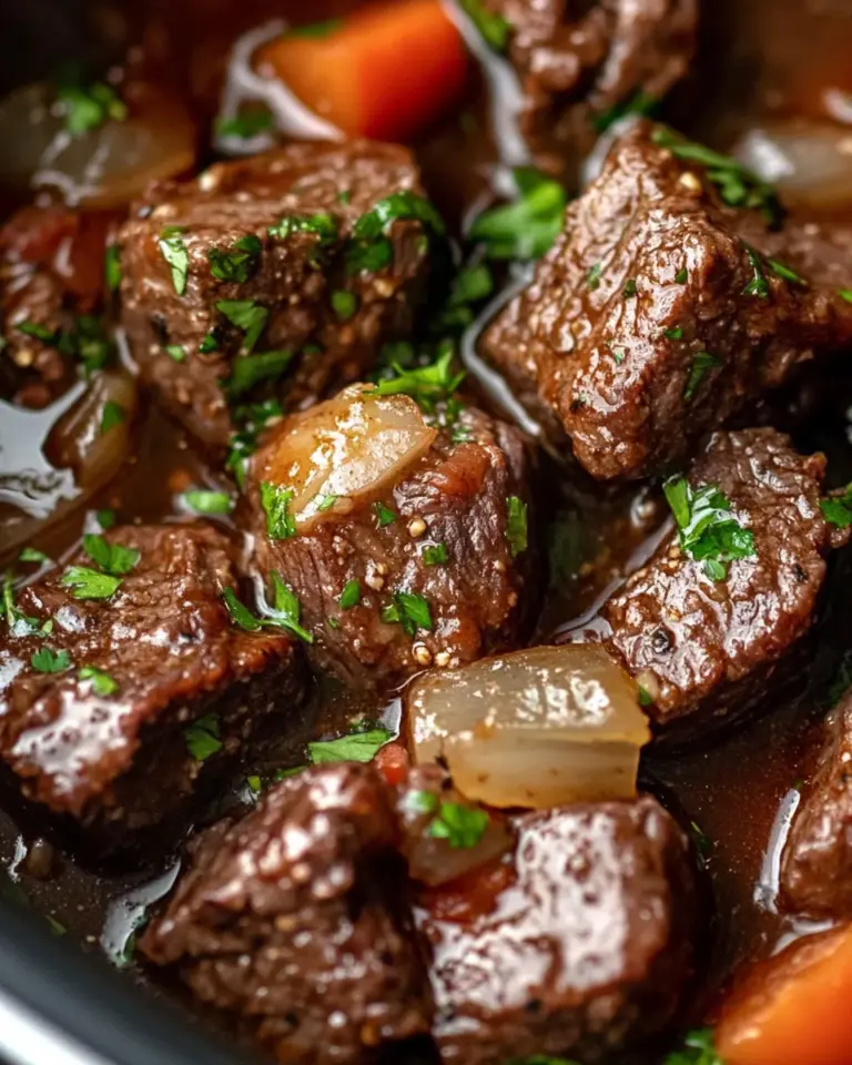Homemade Slow Cooker Beef Tips with Gravy photo