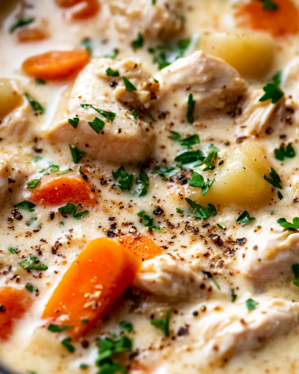 Homemade Slow Cooker Creamy Chicken Stew recipe photo