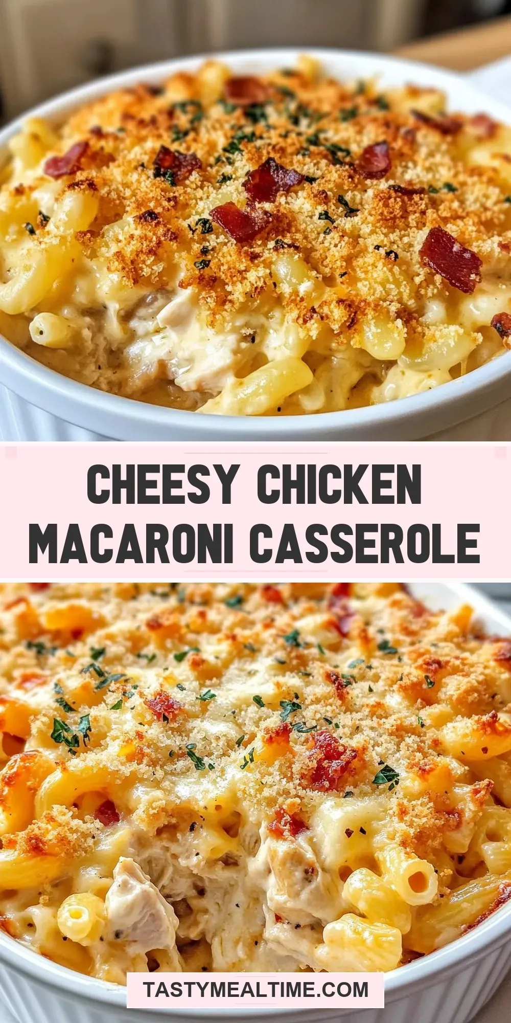 How To Make Simple Cheesy Chicken Macaroni Casserole
