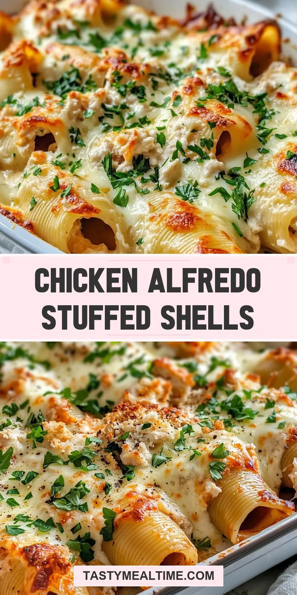 Savory Chicken Alfredo Stuffed Shells