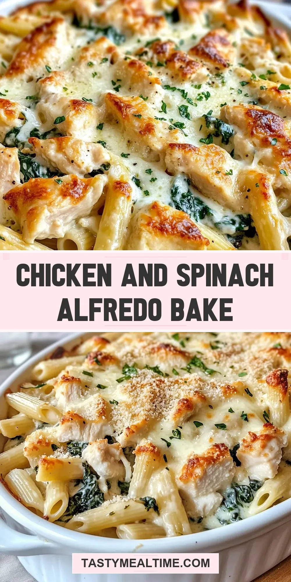 Perfect Chicken And Spinach Alfredo Bake
