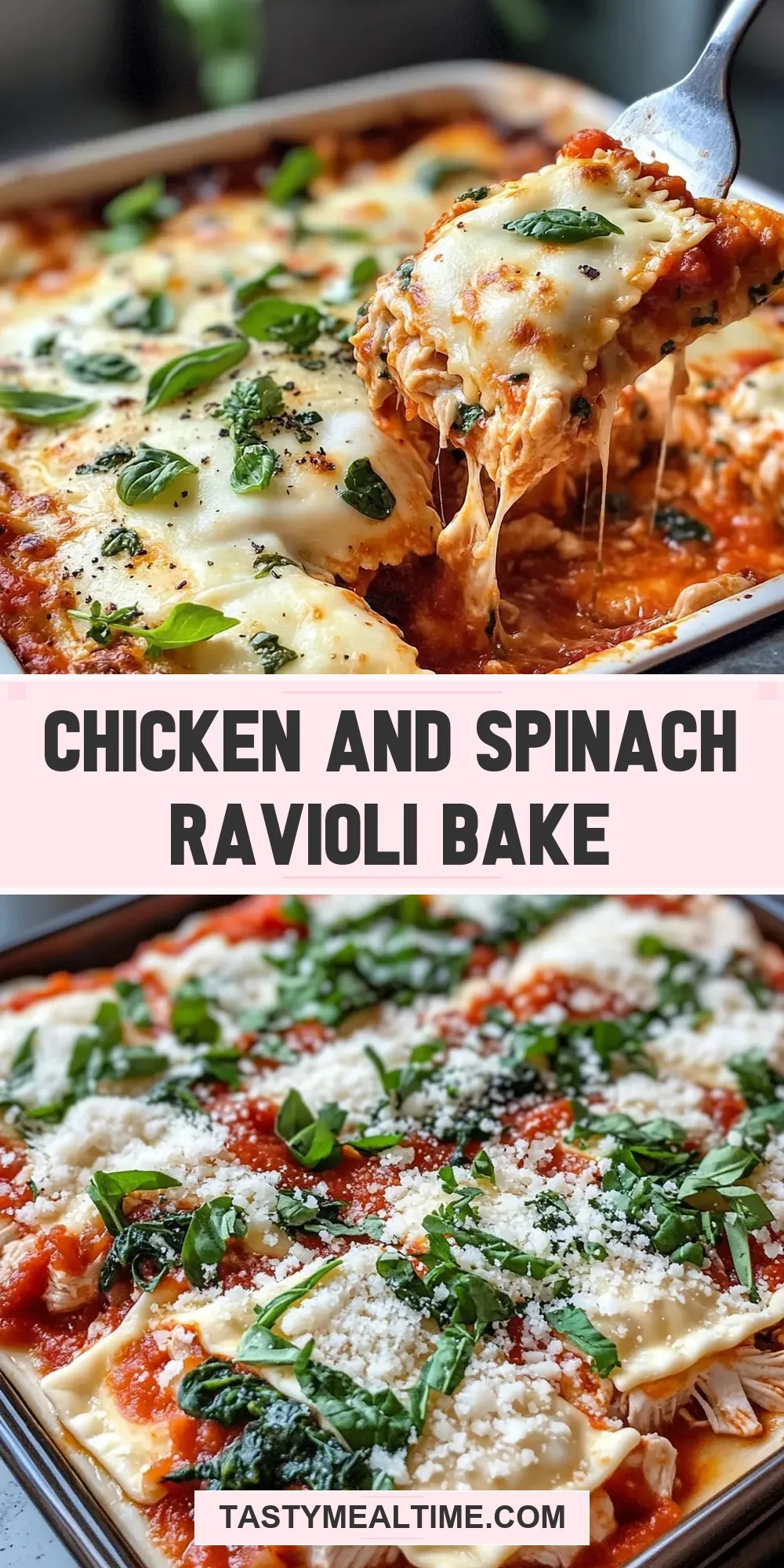 The Best Chicken And Spinach Ravioli Bake Ever