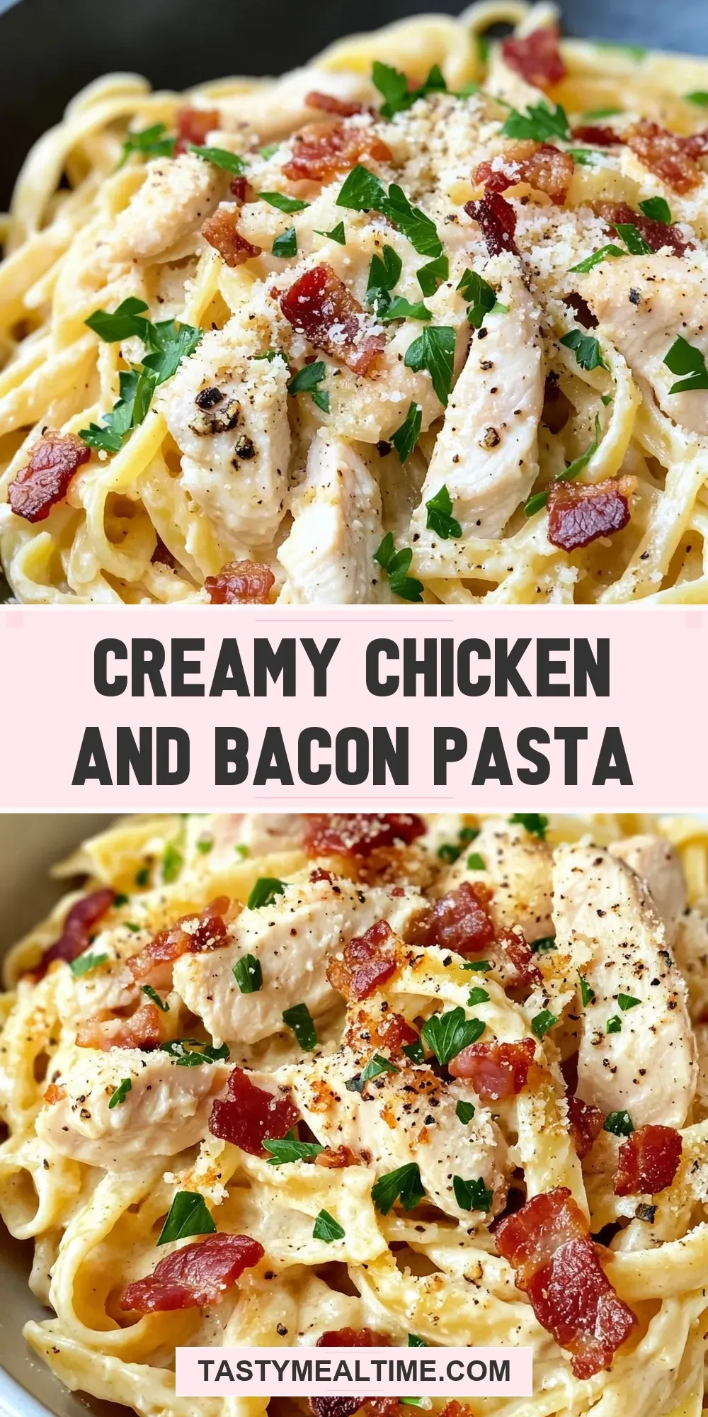 Creamy Chicken And Bacon Pasta (Delicious & Delicious)